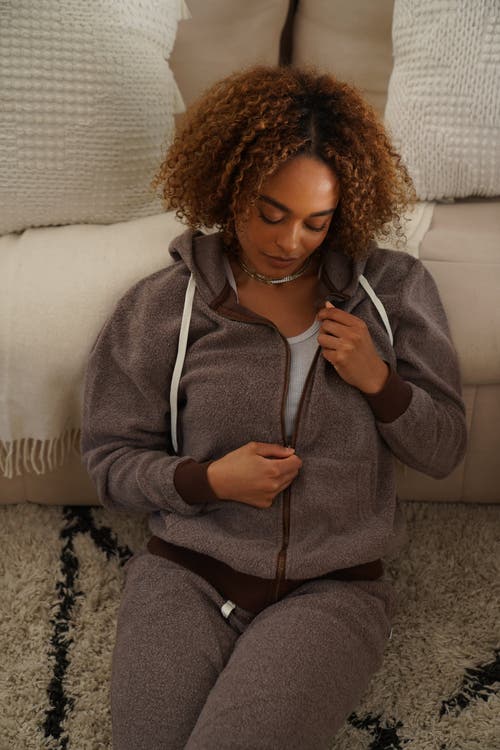Feat Unisex Blanketblend Zip Up Hoodie In Pinecone
