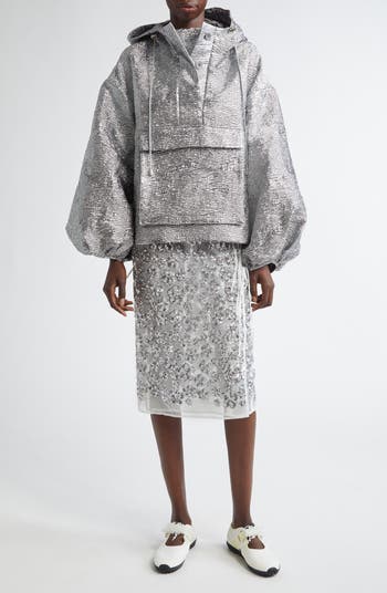 【Cecilie Bahnsen】ARIANA SKIRT ARIANA | SKIRT UME FLORAL SEQUINS SILVER