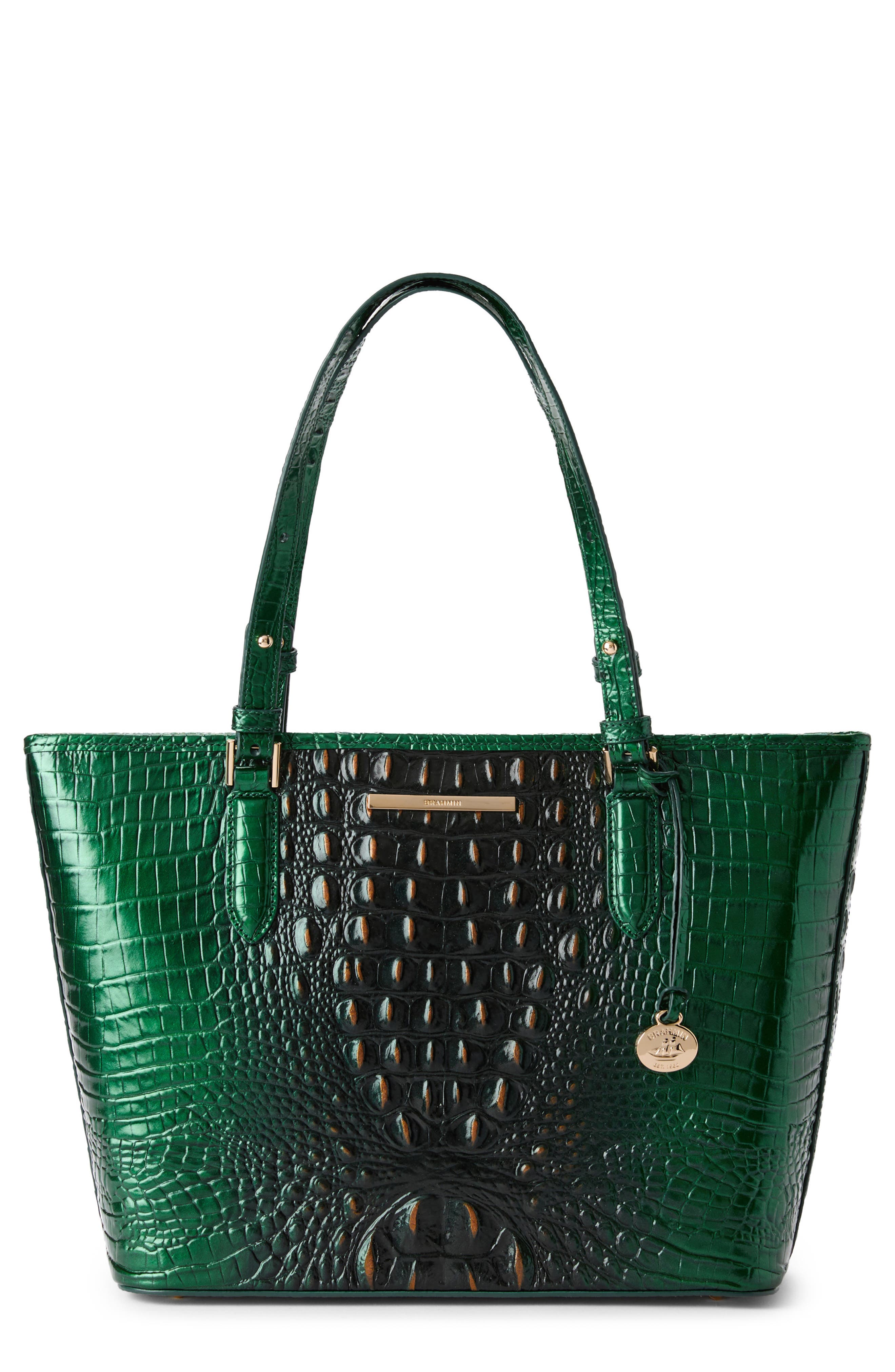 Brahmin Medium Asher Croc Embossed Leather Tote, Main, color, 