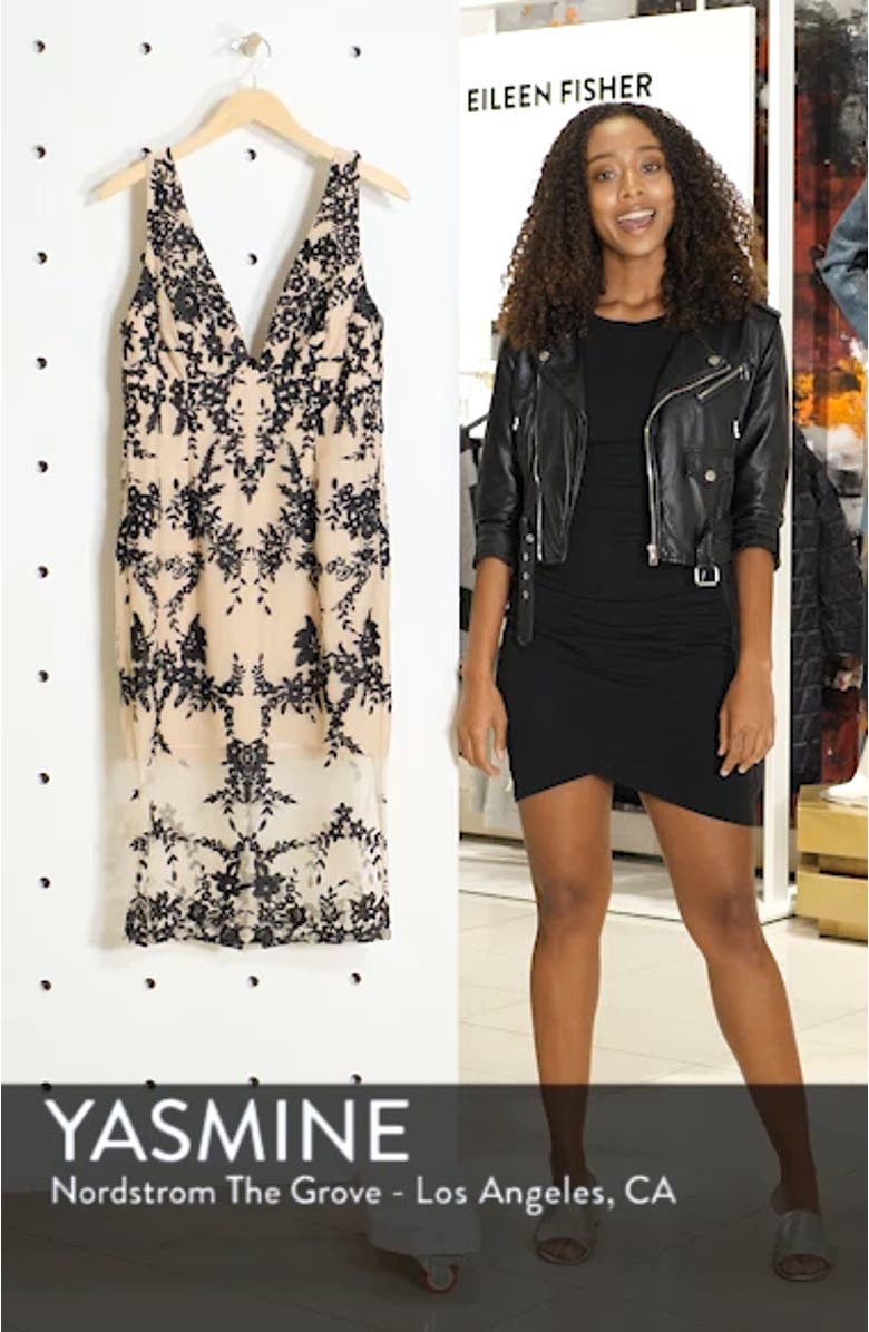 Floral Embroidered Sheath Dress, sales video thumbnail