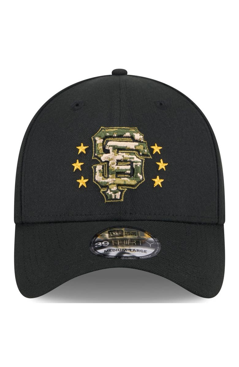 New Era Men's New Era Black San Francisco Giants 2024 Armed Forces Day 39THIRTY Flex Hat, Alternate, color, Black