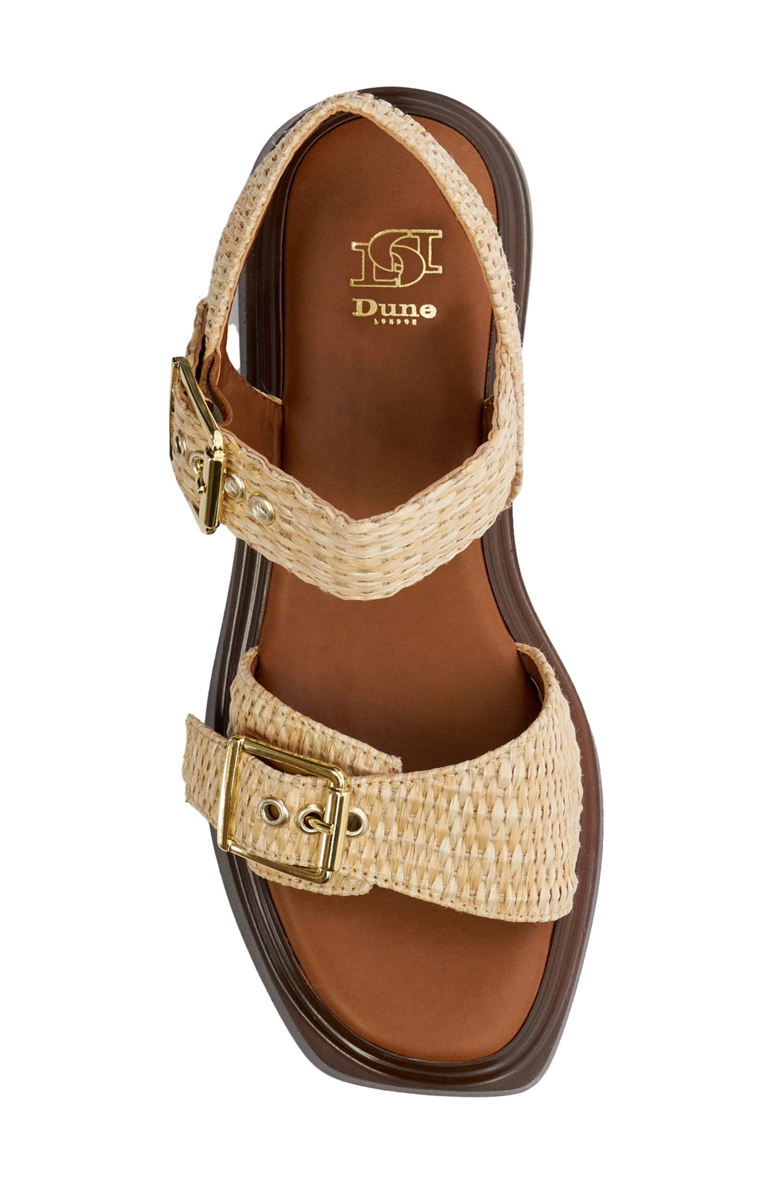 Dune London Loells Platform Sandal, Alternate, color, Natural