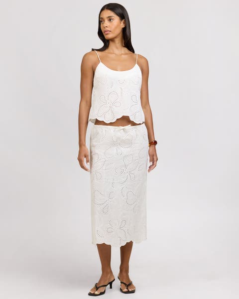 Drawstring Midi Skirt