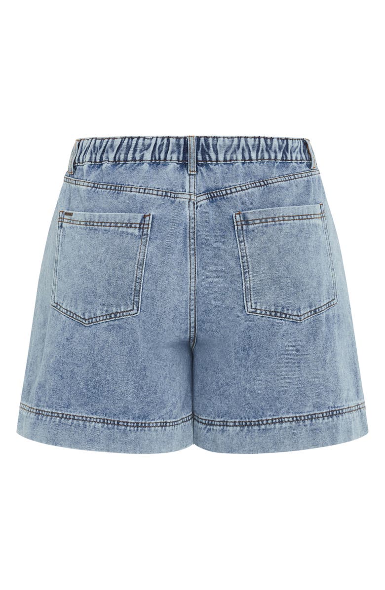 City Chic Millie Denim Shorts, Alternate, color, Mid Denim
