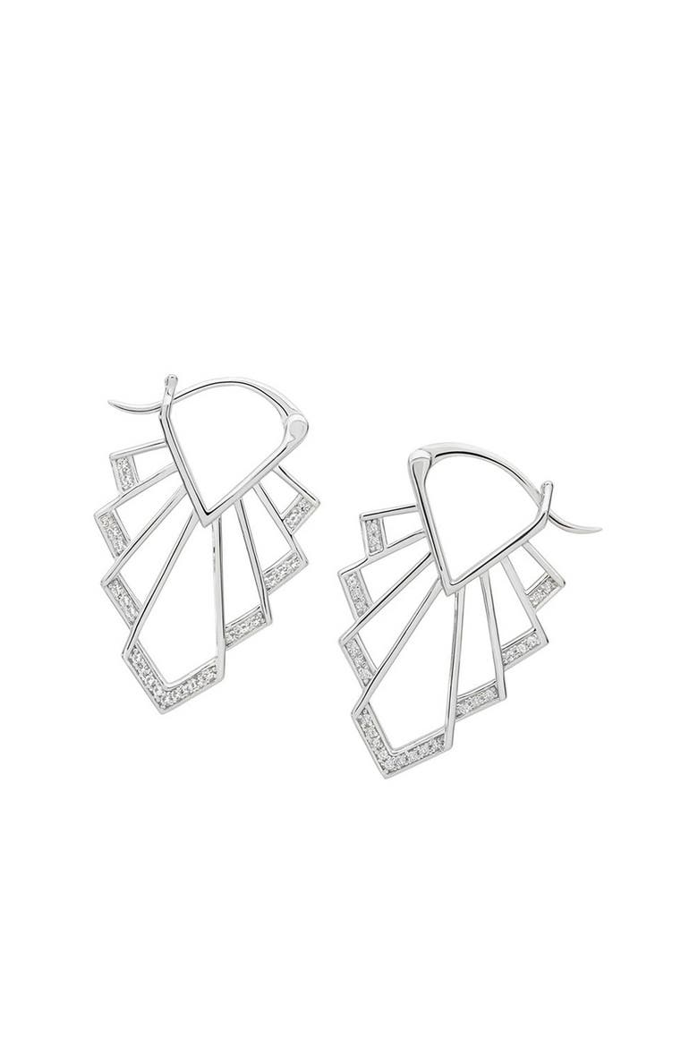 Chrysler Earrings, Main, color, Sterling Silver