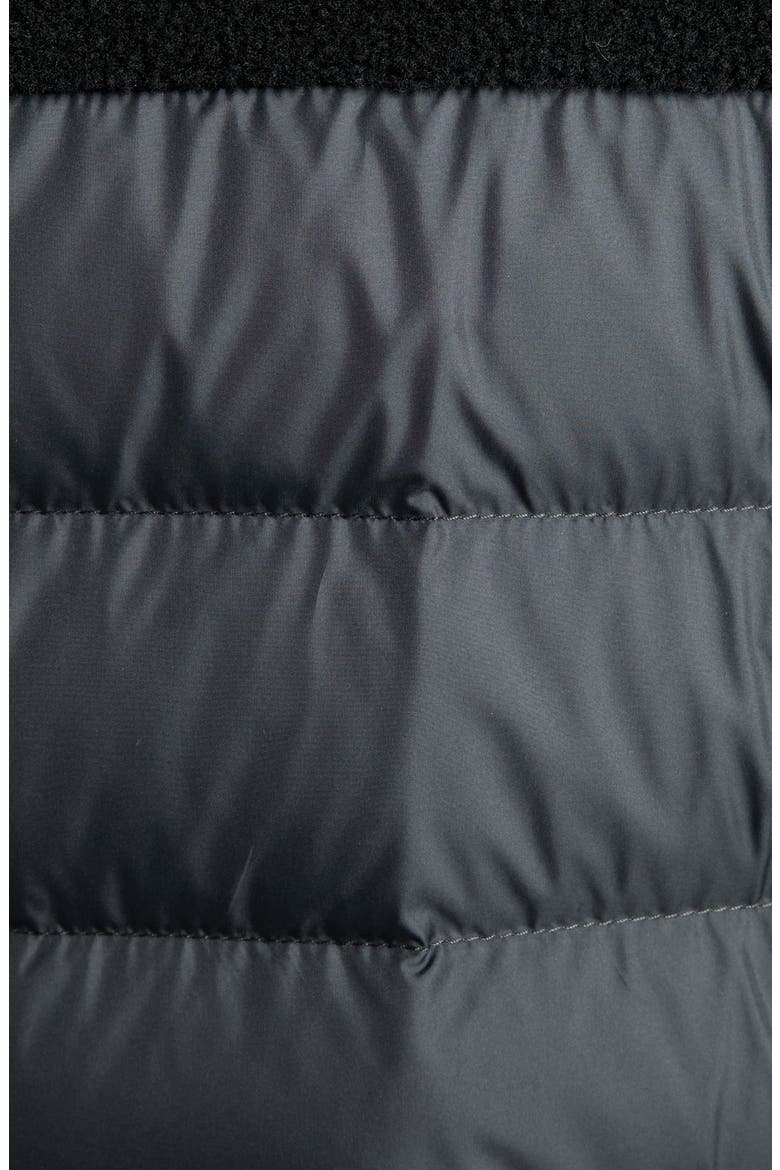 Mistral Mixed Media Down Puffer Jacket, Alternate, color, BLACK