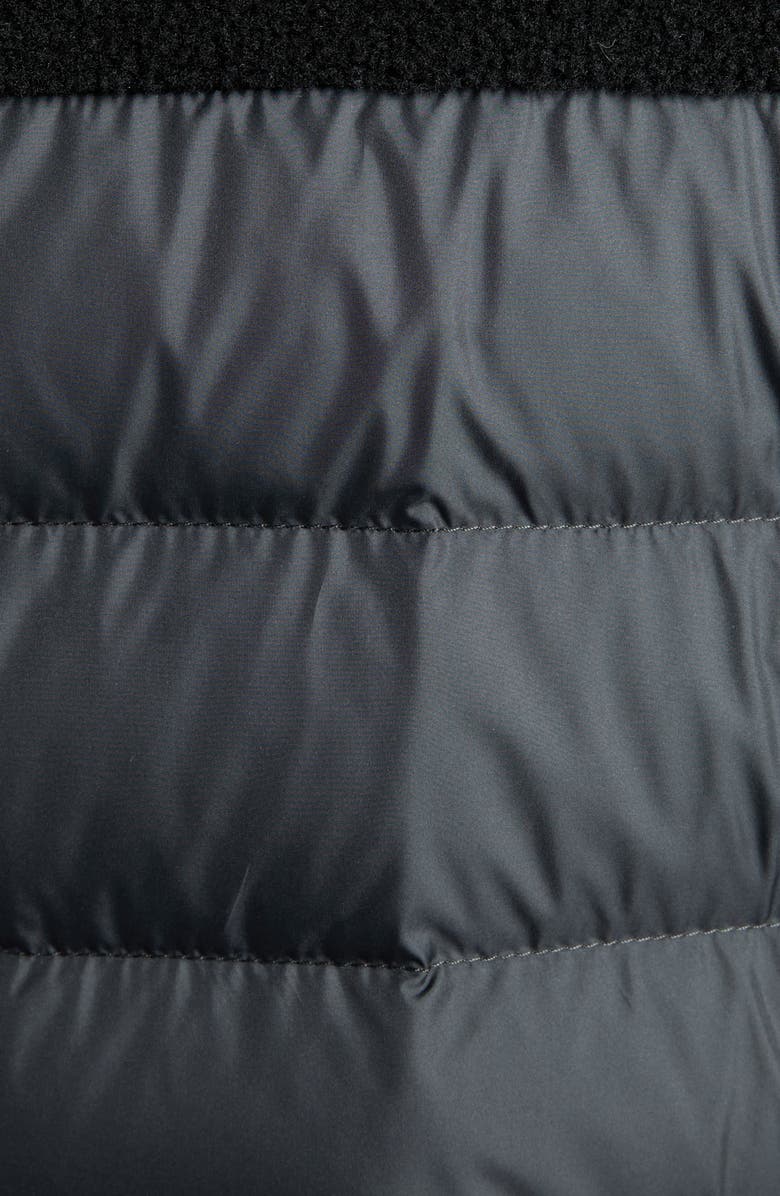 Moncler Mistral Mixed Media Down Puffer Jacket, Alternate, color, Black