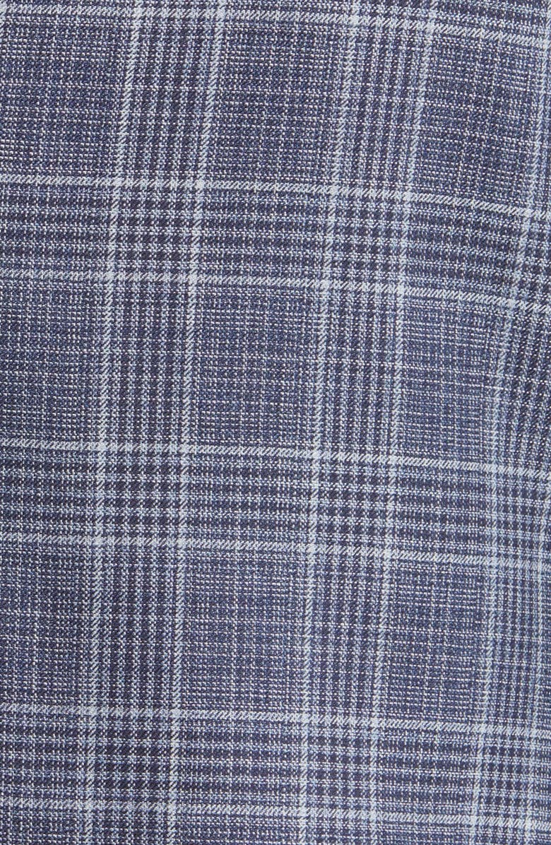 DANIEL HECHTER Plaid Wool Blazer, Alternate, color, Silver