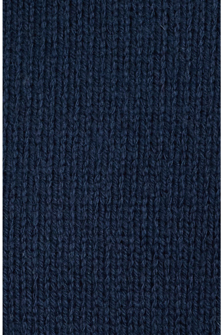Hazel Roll Neck Cotton & Wool Sweater, Alternate, color, NAVY