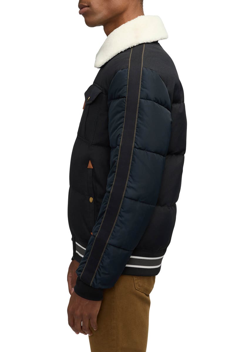 Scotch & Soda Kive Faux Shearling Collar Water Repellent Puffer Jacket, Alternate, color, 