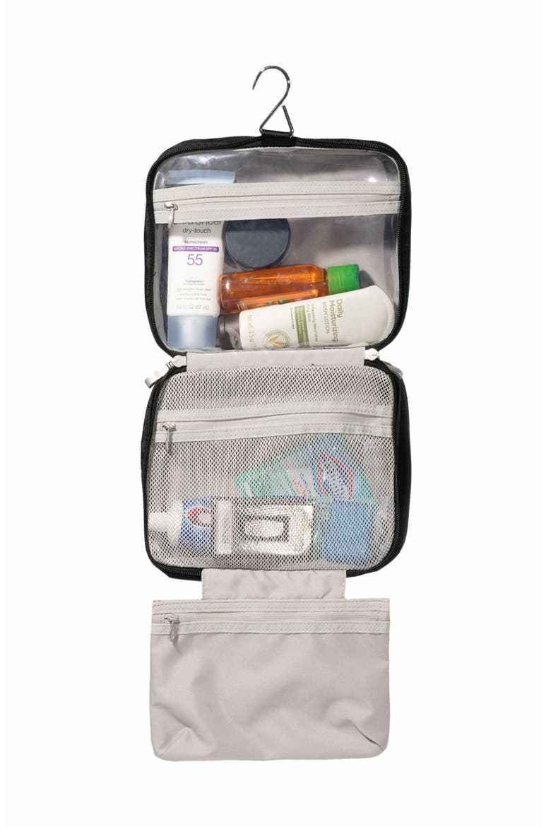 Hanging Travel Toiletry Kit, Alternate, color, BLACK