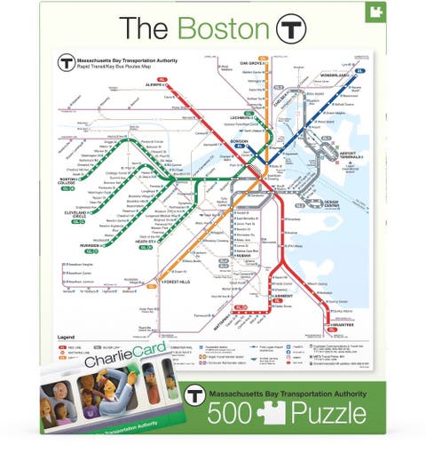 Boston T Map 500 Piece Puzzle