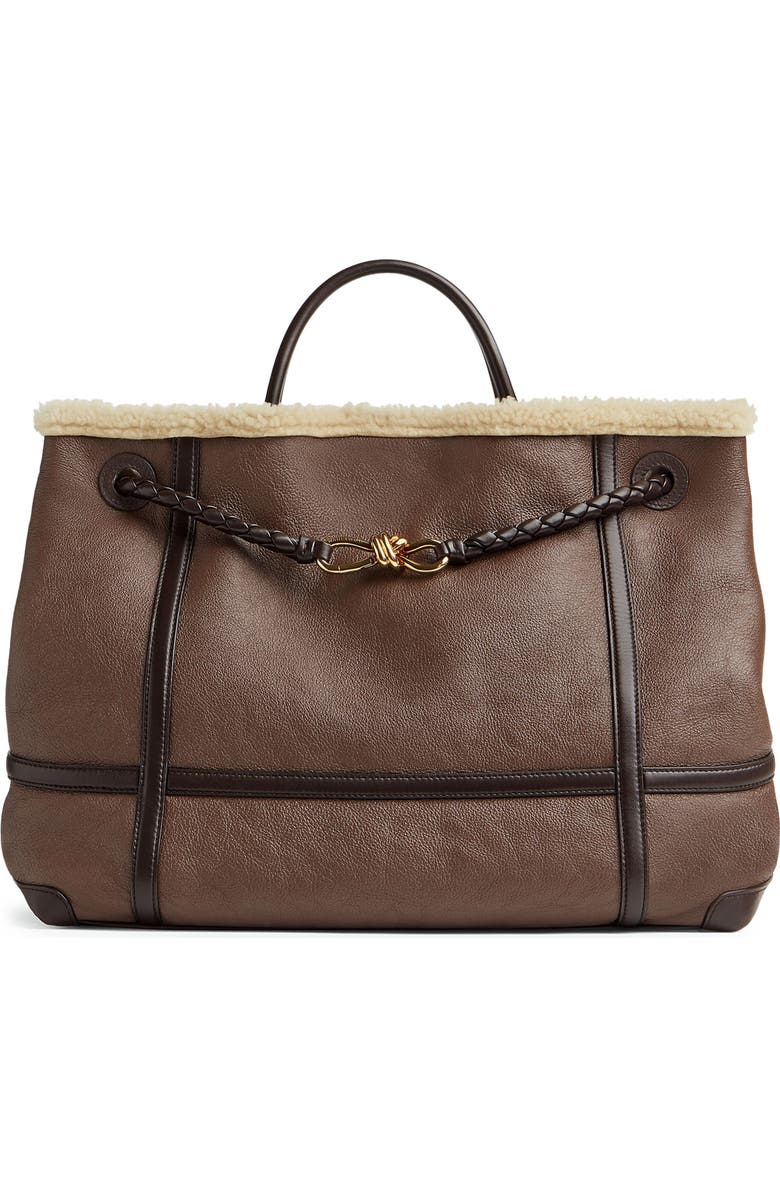 Bottega Veneta Large Andiamo Genuine Shearling Tote, Main, color,