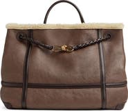 Bottega Veneta Large Andiamo Genuine Shearling Tote