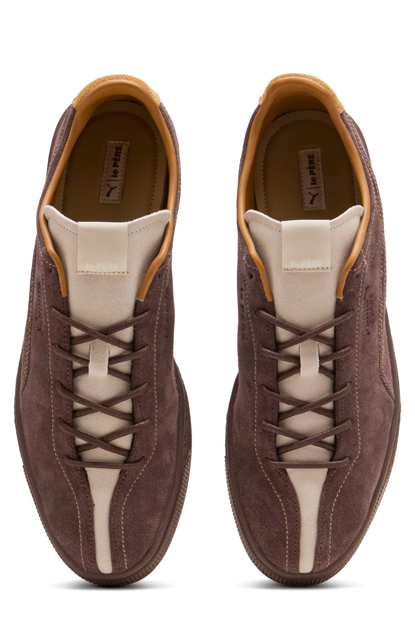 Suede Le Père Sneaker, Alternate, color, CHOCO TART/ ALPINE SNOW