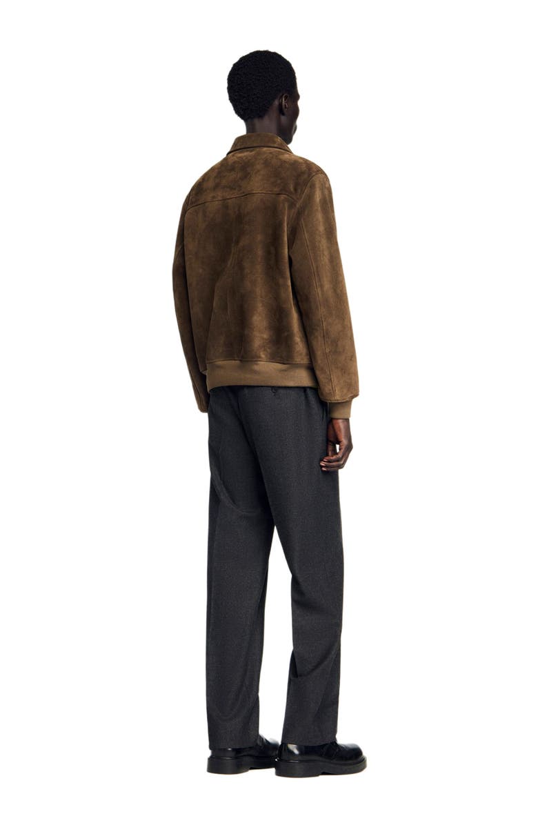 SANDRO Quilted zip jacket, Alternate, color, Caramel