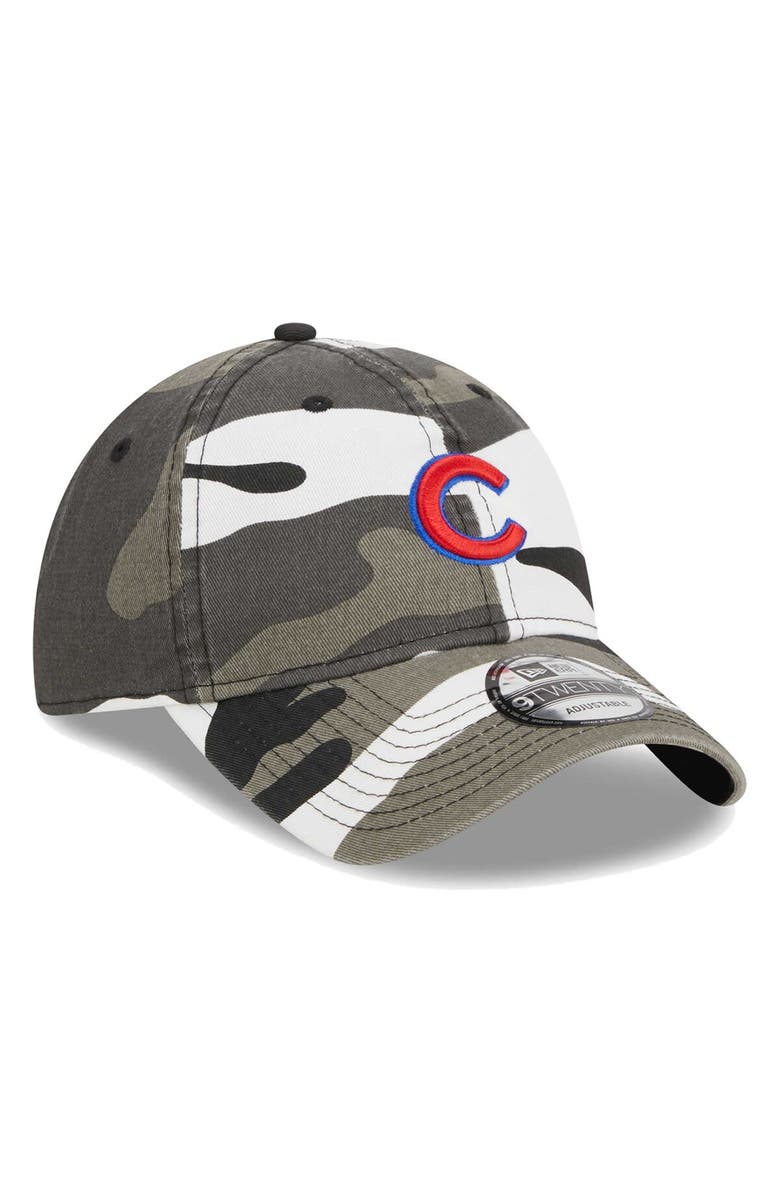 New Era Men's New Era Camo Chicago Cubs Black Camo 9TWENTY Adjustable Hat, Alternate, color, 