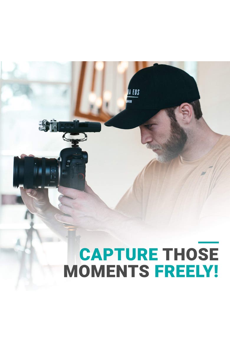 MOVO SMM5-B Universal Microphone and Portable Recorder Shock Mount - Fits The Zoom H4n, H5, H6, Tascam DR-40, DR-05, DR-07 with 1/4 Mounting Screw, Alternate, color, Black