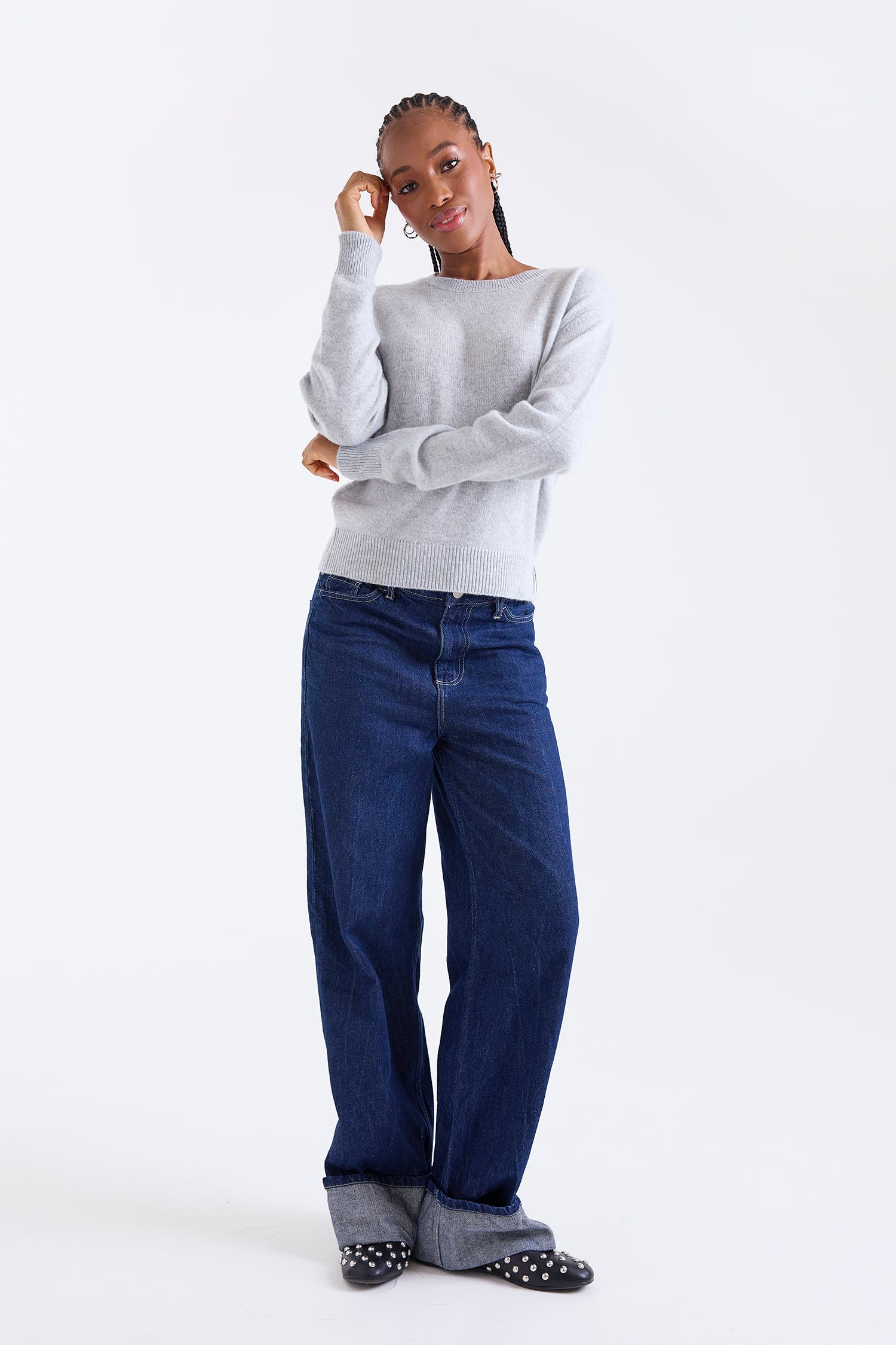 Maila Long Sleeve 100% Cashmere Sweater - image 4