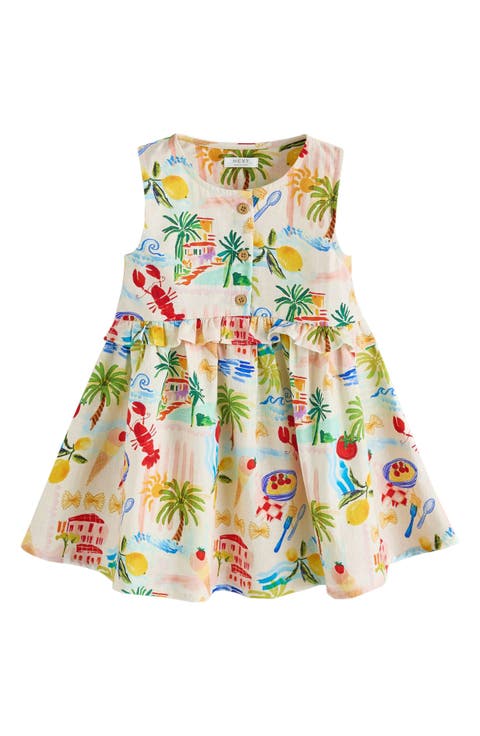 Kids' Postcard Print Cotton Sundress (Toddler, Little Kid & Big Kid)