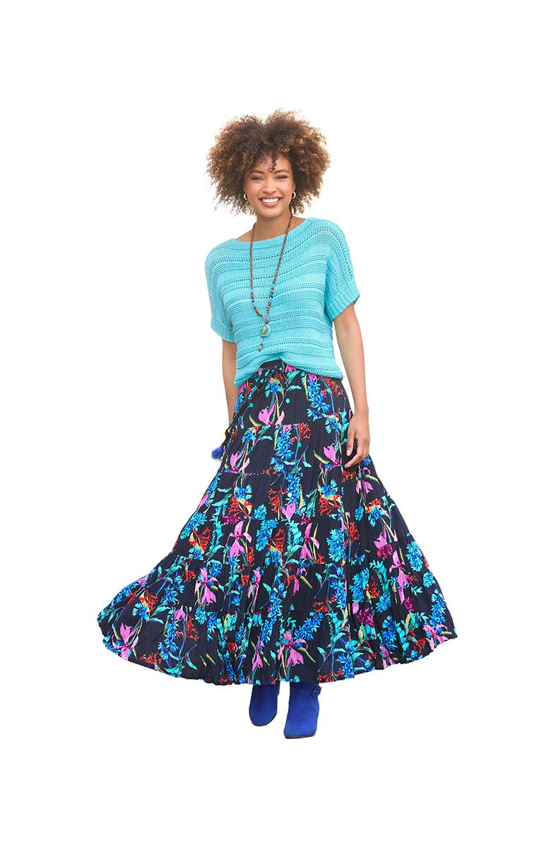 Joe Browns Boho Tiered Maxi Skirt, Main, color, Floral Tropical
