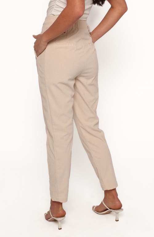 Petal And Pup Petal & Pup Jones Crop High Waist Corduroy Pants In White