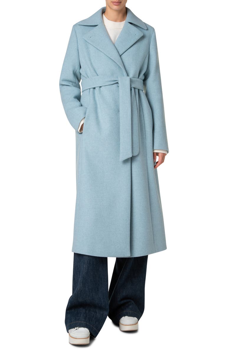Akris punto Belted Wool Blend Coat, Main, color, 