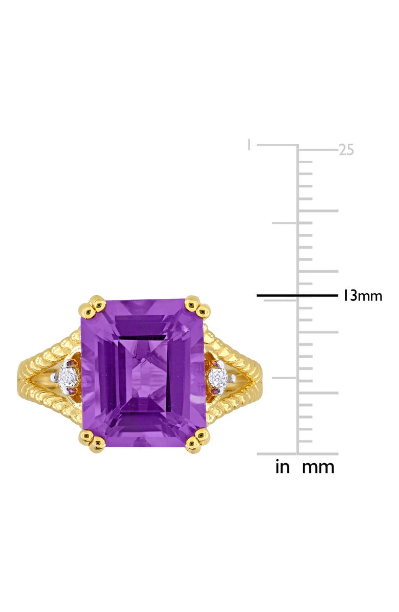 DELMAR Amethyst & White Topaz Statement Ring, Alternate, color, Purple
