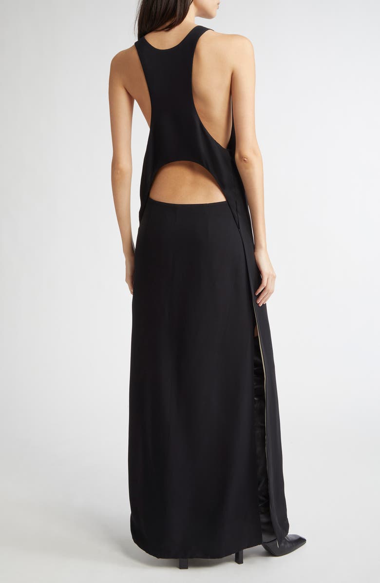 TOTEME Racerback Evening Dress, Alternate, color, Black