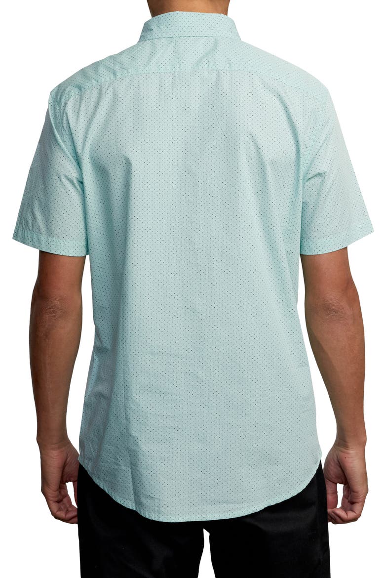 Carlo Dot Short Sleeve Button-Up Shirt, Alternate, color, ICE BLUE