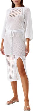 Melissa Odabash Brooke Open Knit Sheer Cover-Up Dress