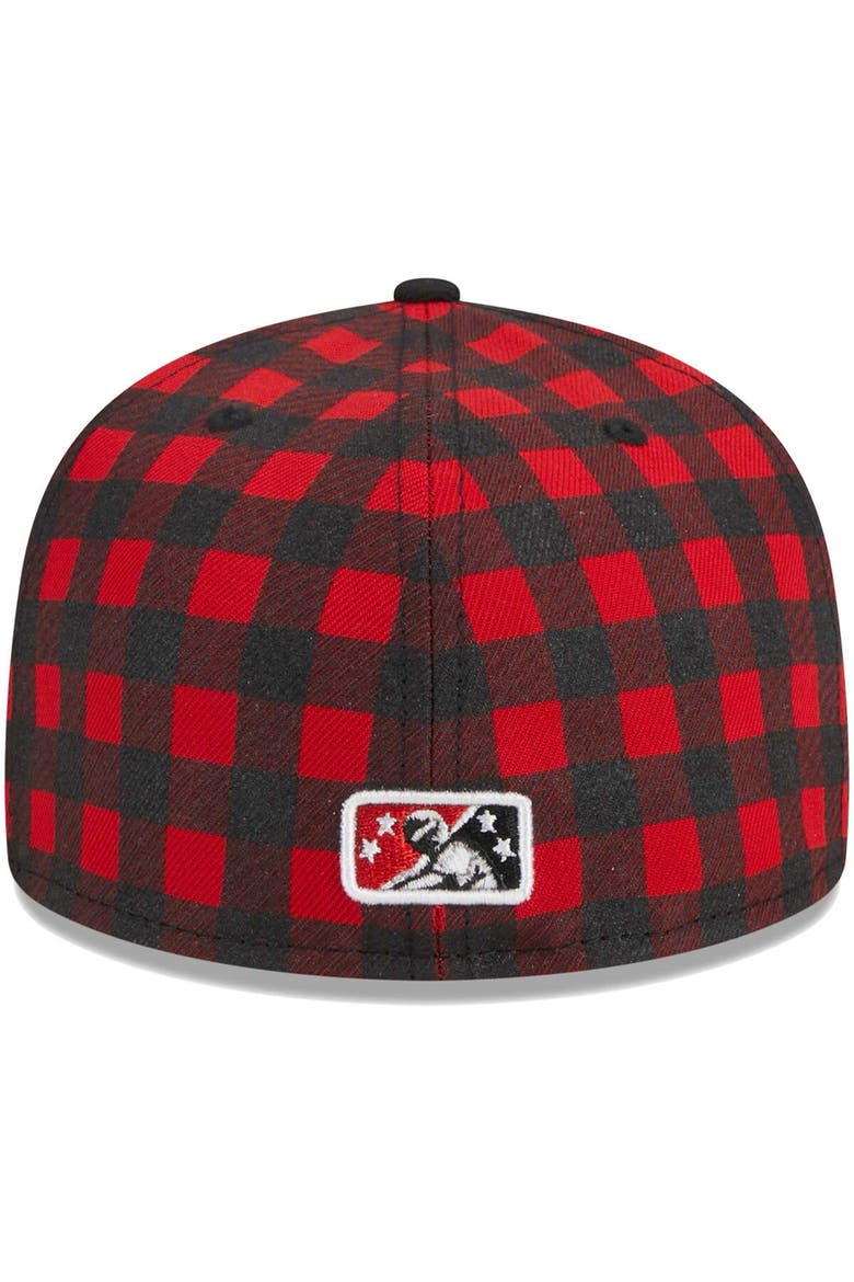 Men's New Era Red Wisconsin Timber Rattlers Theme Nights Yooper  59FIFTY Fitted Hat, Alternate, color, Red