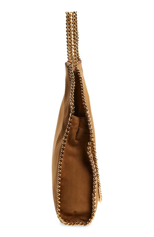 Stella Mccartney Falabella Faux Suede Tote In Brandy