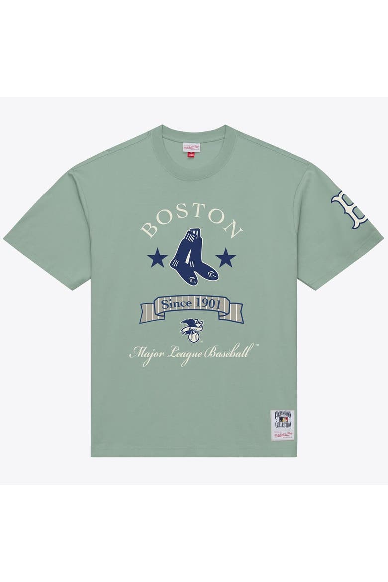 Men's Mitchell & Ness Green Boston Red Sox Yacht Rock T-Shirt, Main, color, Green