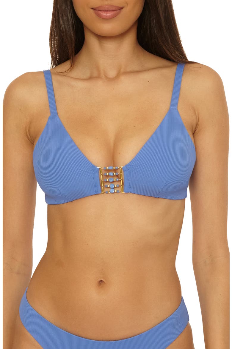 Modern Edge Beaded Bikini Top, Main, color, COASTAL