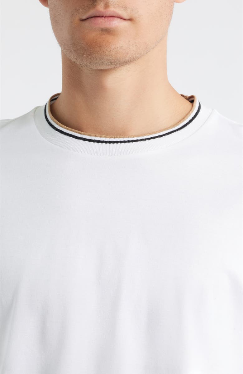 BOSS Tames Tipped Crewneck T-Shirt, Alternate, color, White
