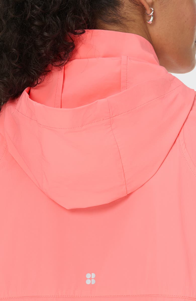 Sweaty Betty Ultimate Packaway Pullover Running Jacket, Alternate, color, Melon Pink