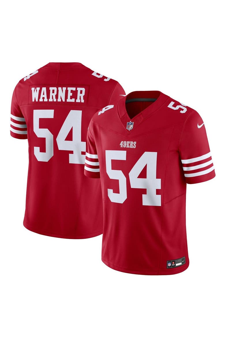 Men's Nike Fred Warner Scarlet San Francisco 49ers Vapor F.U.S.E. Limited Jersey, Main, color, Scarlet