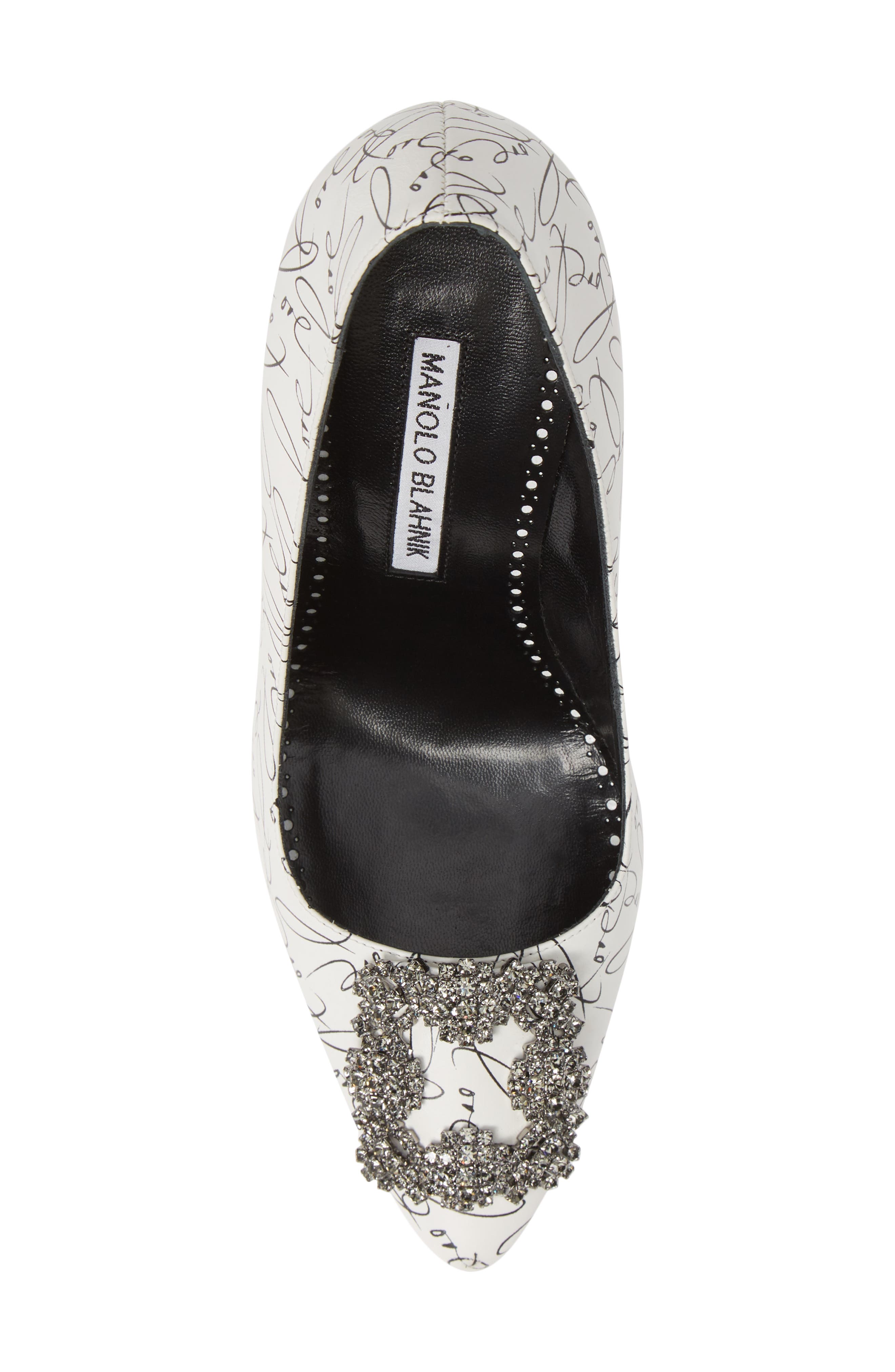 Manolo Blahnik Decade of Love Hangisi Anniversary Embellished Pump, Alternate, color, 