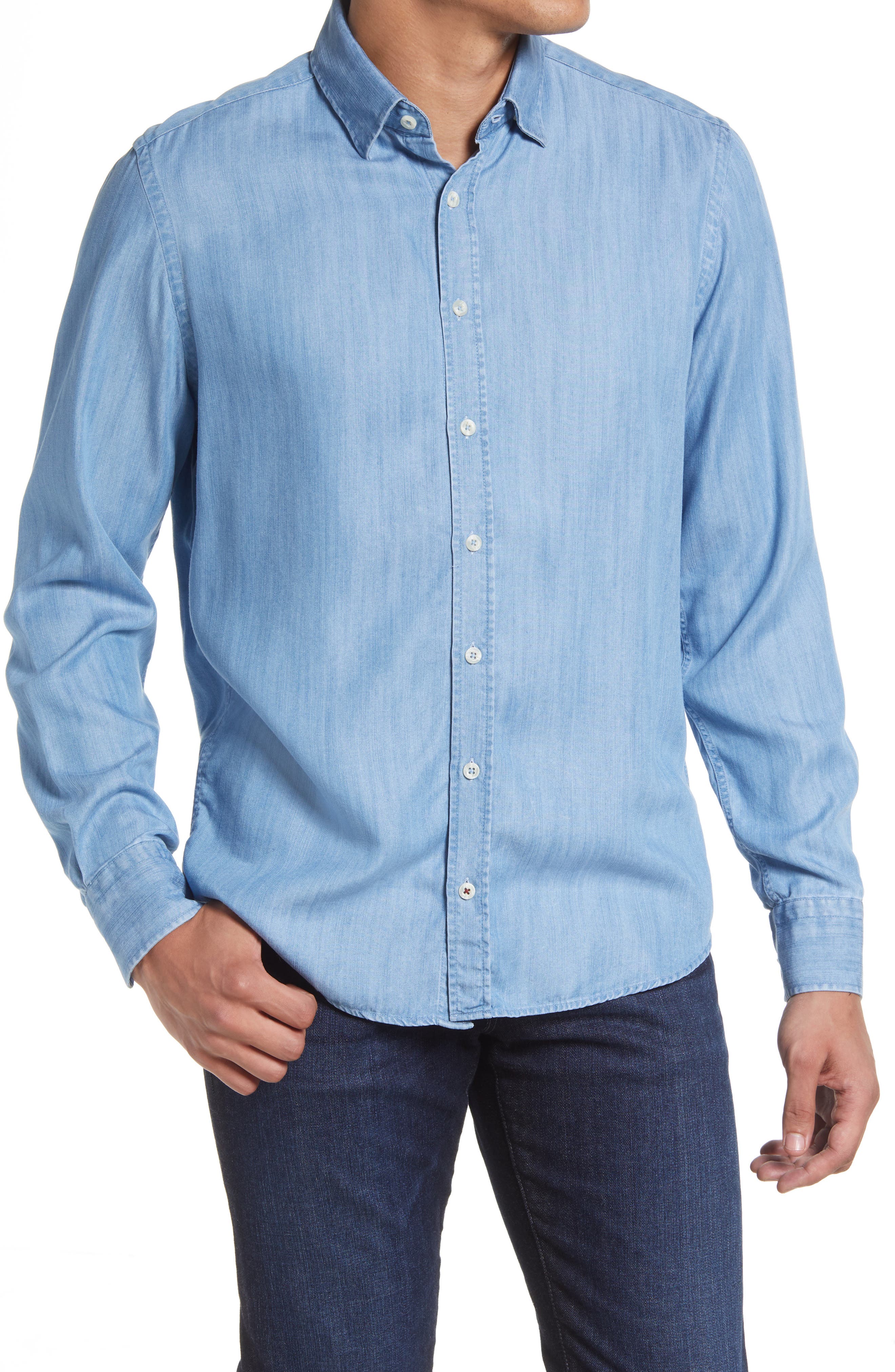 Tencel Denim Button-Up Shirt