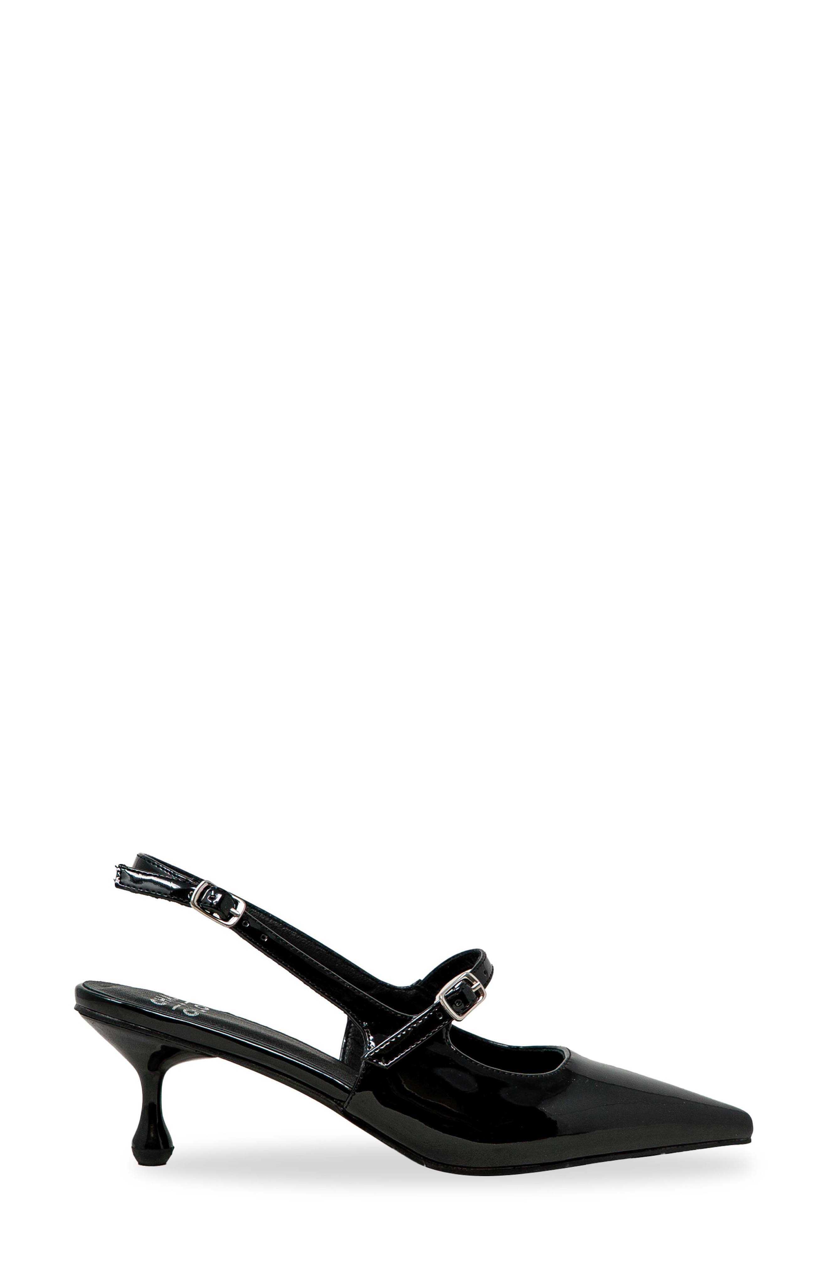 CHASE AND CHLOE Arima Slingback Pump, Alternate, color, Black Patent
