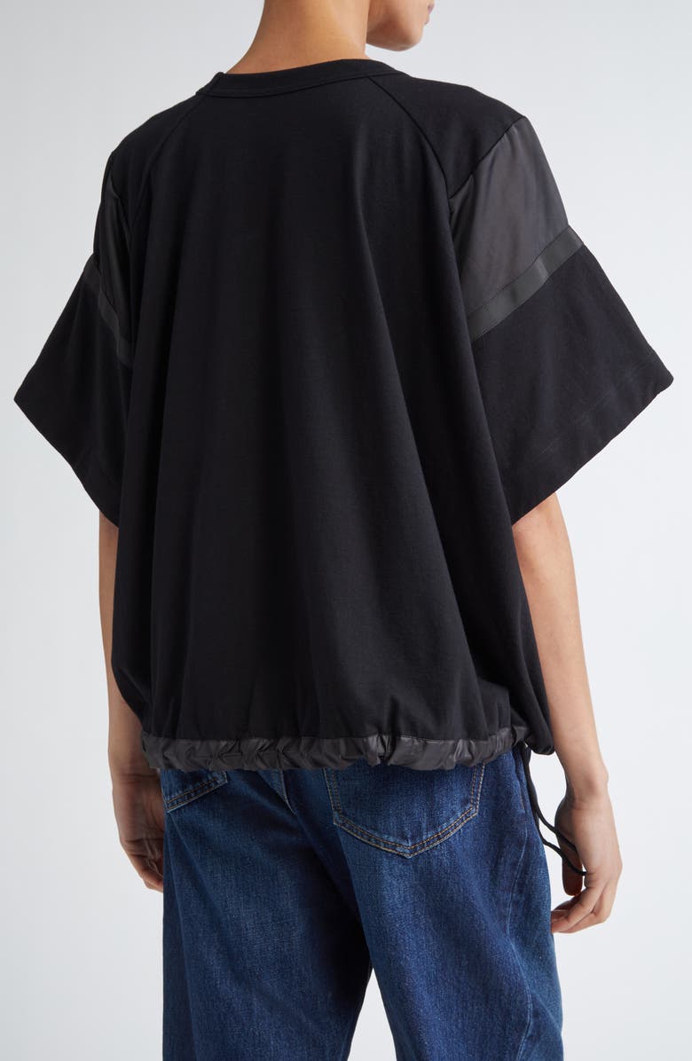 Sacai x Thomas Mason Paneled Mixed Media T-Shirt, Alternate, color, 