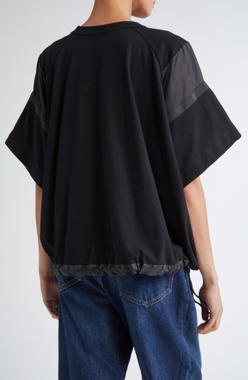 Sacai X Thomas Mason Paneled Mixed Media T-shirt