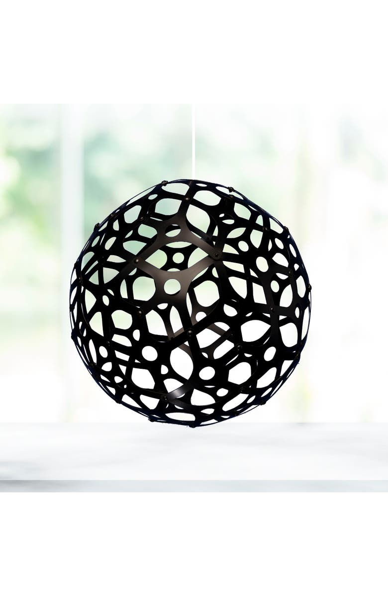 GlowTheory Flowerhouse 8" Solar Peace Outdoor Hanging Décor, Alternate, color, Multicolored