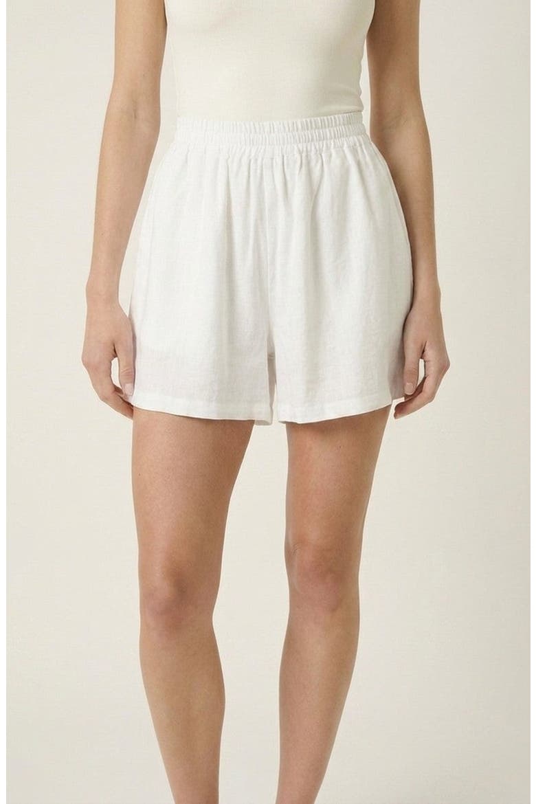 High Waist Relaxed Fit Summer Shorts, Alternate, color, White