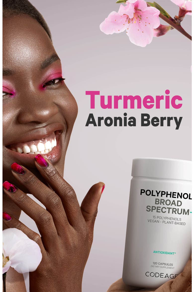Polyphenols Broad Spectrum Vegan Superfood Supplement, Alternate, color, White