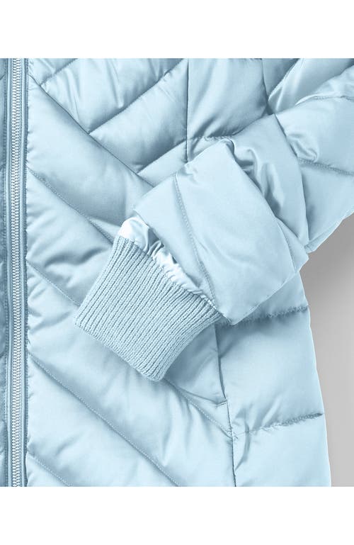 Lands' End Plus Size Featherfree Cozy Fleece Lined Winter Coat In Blue
