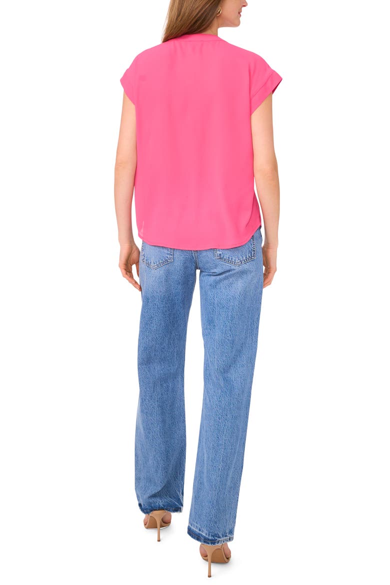 Tie Neck Top, Alternate, color, FLAMINGO PINK