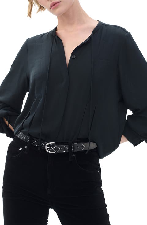 Maise Studded Leather Belt