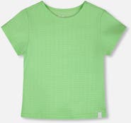 Deux par Deux Relaxed Straight Fit Crinkle Jersey Short Sleeve T-Shirt